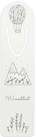 printplanet® - Metall-Lesezeichen mit Namen oder Text bedrucken - Buchzeichen mit eigenem Text selbst gestalten -Maße: 3,2 cm x 12,7 cm - Motiv: Abenteuer