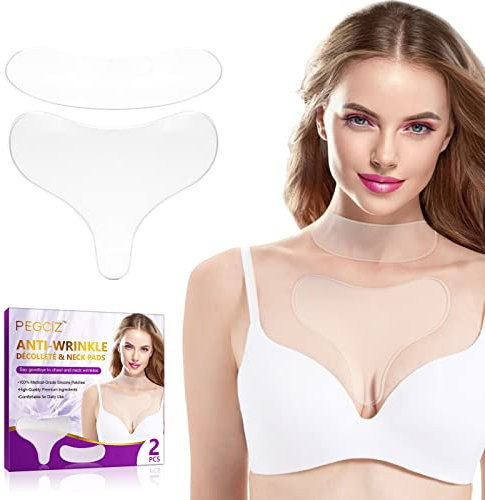 Anti Falten Pflaster Dekollete Mit Hals Anti Falten Pads Silikonpads Wiederverwendbare gegen Brustfalten Halsfalten Silikon Brüste Wrinkle Remover
