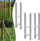 Ikodm 4 Stück H-Pfostenträger 91mm H-anker 600mm Länge, Materialstärke 4.7mm für Pfosten Zaun, Carports, Stelzenhäuser(4 Stück 91mm)