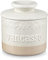 vancasso Seesami Beige Butter Dish, Ceramic Butter Crock with Lid, Butter Keeper with Water Line for Spreadable Butter