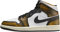 Nike Herren Auir Jordan 1 Mid Sneaker, Erwachsene, Schwarz/Taxi weißes Segel, 44.5 EU, DQ8417