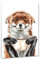 Hustling Sharks® Tierbild auf Leinwand als XXL Wandbild Morning Fox - Tierbilder im Hochformat, Bilder Wohnzimmer modern, Bilder Tiere, Fuchs Bilder, Gute Laune Bilder, Bild Esszimmer (40x60cm)