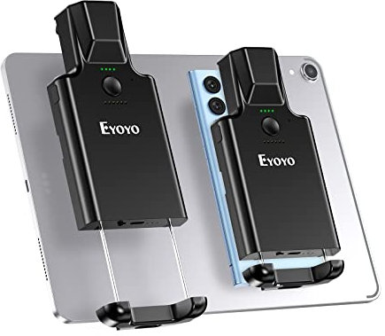Eyoyo 2D Bluetooth Barcode Scanner kompatibel mit iPad, Tablet, iPhone, Android Phone, 3000mAh Rechargeable Battery, tragbare 1D QR UPC Bar Code Reader for Library Book Warehouse Inventory