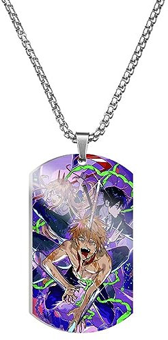 xhomeshop Chainsaw Man Necklace Chainsaw Denji Pochita Neck Chain Power Cosplay Prop Makima Necklace Aki Hayakawa Cosplay Necklace For Anime Fans