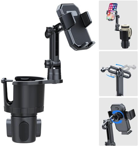 HUMBEST Supporto da auto con supporto per cellulare con base espandibile, compatibile con iPhone