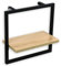 holz4home® Wandregal Small Schwarz gerahmt I 30x15x30 cm I Hochwertiges MDF & Metall I inkl. Befestigungen aus Stahl für Schweberegal Industrial Flair