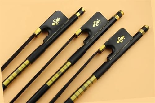 Geigenbogen 3 Pcs Schwarz 4/4 Volle Größe Carbon Fiber Cello Bögen Ebenholz Frosch Hohe Qualität