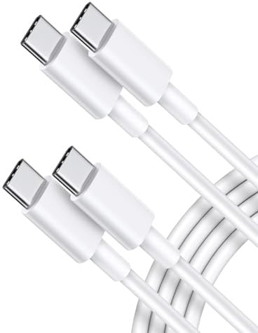 CLEEFUN Cavo iPhone 16 1M 2Pezzi, Cavo USB Type-C 1 Metri PD 60W Cavo USB C a USB C di Ricarica Rapida per iPhone 16 15 Plus/Pro Max, iPad Pro/Air 5 4/Mini 6, MacBook Air/Pro (USB 2.0)