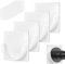 YQQYG 4 PCS Shower Curtain Rod Holders, White Adhesive Shower Curtain Holders, Waterproof Tension Rod Brackets for Wall