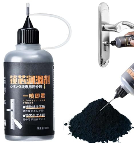 Heefeng Lock Core Lubricant, Graphite Powder, 50ml, Prevents Rust & Noise, Ideal For Lock Tongue, Door & Window Tracks