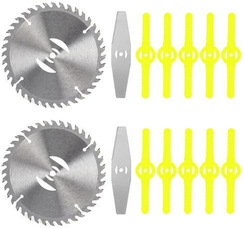 14 Stück Ersatzmesser, ersatzmesser für rasentrimmer, Kompatibel mit 3-in-1-Rasenmähern, Für Rasenschneiden Rasenpflege Auffahrt Und Garten (14 pcs Replacement Blades)