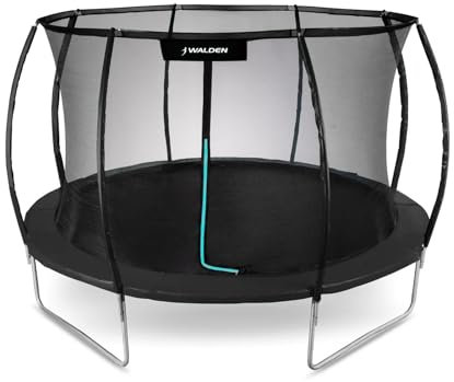 Trampolin Outdoor, Gartentrampolin Ø 244 cm 8 Zertifiziert Trampolin mit Sicherheitszaun und Gepolsterte Stangen für Kinder Indoor Outdoor Fitness, Belastbar bis 100kg (8FT DE)