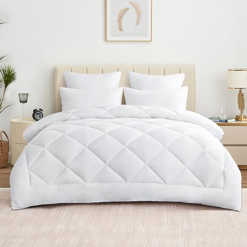 Aisbo Bettdecke 140x200 cm Ganzjahresdecke 300GSM - Decke 140x200cm 4 Jahreszeiten, Steppdecke 140x200 Weiche und Bequeme, Oberbett ohne Kissen