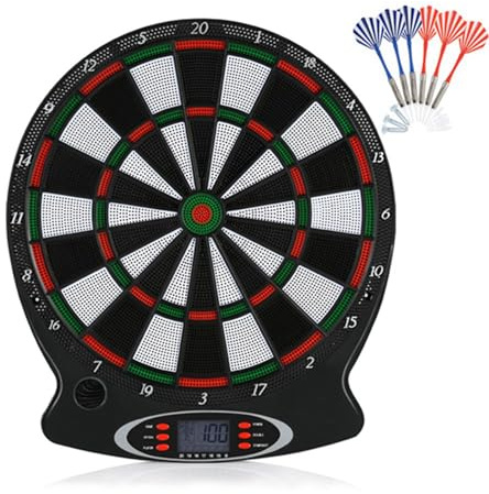LUCKDANO Dart-Board, Boards für Erwachsene Electronic Board Auto-Scoring-LCD-Cricket-Display, Elektronisches Dartboard, Elektro-Boards für Erwachsene, Professionelles