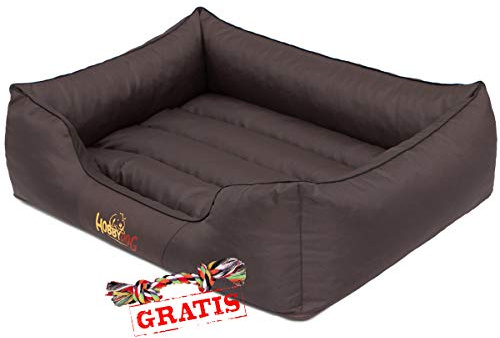 HobbyDog CORCBR1 + Spieltau gratis Hundebett Ruheplatz Hundematratze Hundekissen Hundematte Schlafplatz (4 Verschiedene Größen) (XL (85 x 65 cm))