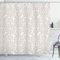 ABAKUHAUS Abstrakt Duschvorhang, Geometrisches Muster, mit 12 Ringe Set Stielvoll Modern, 175x200 cm, Tan Taupe Beige