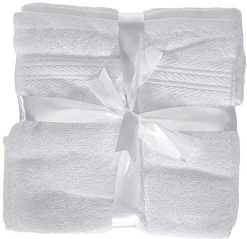 Glart Premium Frottier Handtuch Set, Frotteeserie in 6 Farben und 5 Größen, Farbe: WEISS, 6X Gesichtstücher 30x30 cm