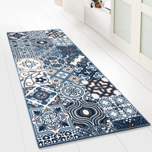 Floordirekt Teppichläufer Newport | Feinschlingen Teppich mit Muster | Läufer für Küche, Flur & Wohnraum | Modernes Design (80 x 300 cm)