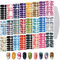 TOROKOM Full Wrap Nail Stickers Strips, Marble Print Gel Polish Stickers Wraps Self-Adhesive Nail Decals with Polish File for Women Girls Manicure Decorations (24)