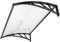 Blisswood Front Door Canopy Outdoor Awning Shelter 120 x 80 cm Window Rain Roof Cover With Polycarbonate Roofing Sheets Porch Shade Patio UV Protection Back Door Porch Canopies