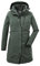 killtec Damen Funktionsparka/Parka mit abzippbarer Kapuze KOW 165 WMN PRK, grüngrau, 50, 37726-000, grün/grau