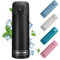 HOMEFUNK Flask for Hot Drink Hot Water Flask Insulated Thermal Mug Stainless Steel Leakproof Thermal Water Bottle(Matte Black)