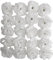 Corkwaw Künstliche Rosenköpfe, Seidenrosenköpfe, 7,6 cm, für Hochzeit, Party, Zuhause, Garten, Dekoration, Basteln, Geschenkbox, Dekoration, Weiß, 25 Stück
