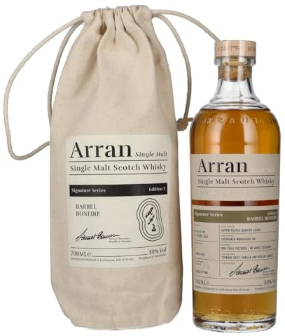 The Arran Malt Signature Series 2 BARREL BONFIRE Single Malt Scotch Whisky 50% Vol. 0,7l im Leinensackerl