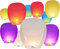 Linternas celestes chinas – Linternas voladoras de papel celestial deseando para un cumpleaños, bodas, cumpleaños, bodas, cumpleaños, monumentos, fiesta (20 unidades coloridas)