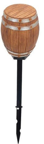 Milisten Solar Gartenleuchte Weinfass Design Led Solarbetriebene Außenleuchte Rasenbeleuchtung Warmweiß Für Terrasse Und Garten Dekoration