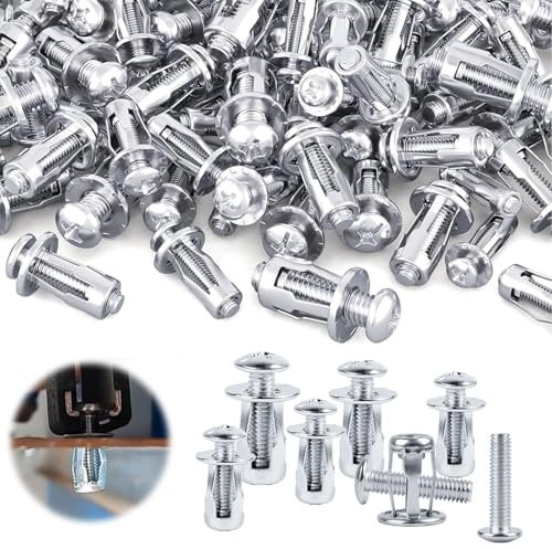20 Stück Hohlraum Metallanker M5x25 mm Rigips Dübel Petal Nuts Expansion Nuts Robustheit Jack Nuts Dübel Set mit Schrauben Geeignet für Wagenheber,Hohle Wände,Dünnes Metall