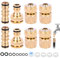 Brass Garden Hose Tap Connector Kit: PRITOK Rustproof Hos e Fittings und Connectors Set with 2 Double Male Connector, 2X 1/2'' & 3/4'' 2-in-1 Faucet Adapter, 4X Hose 1/2 End Quick Connectors