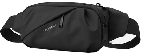 Bauchtasche Hüfttasche Herren Damen, Klein Gürteltasche Sport Bum Hip Bag Männer Frauen Waist Fanny Pack mit Verlängerungsgurt für Reise Wandern Hundetraining Outdoor-Schwarz