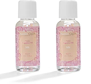 Hassett Green London - Silk Gardenia & Freesia Fragrance Oil - Two 30ml Glass Bottles - Suitable for Ultrasonic Diffusers Humidifiers & More