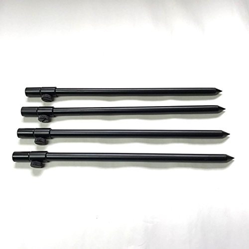 4 x 30-50 cm schwarze Karpfen-Grob-Aluminium-Banksticks Banksticks Banksticks Angeldeckel