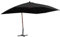 vidaXL Parasol Suspendu avec Mât en Bois, Pare-soleil de Patio, Abri de Soleil, Parasol de Plage Jardin Balcon Terrasse Extérieur, Noir