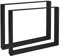 CLP Lot De 2 Pieds en Acier Poudré Velden I Pieds Style Industriel pour Construction De Table I Pieds De Table pour DIY, Couleur:Noir, Taille:90 cm
