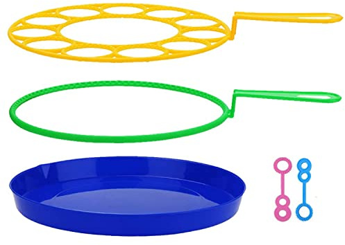B bangcool Big Bubble Wands Set: Large Bubble Maker, Giant Bubble Wand Bubbles Maker with Tray Bubble Sticks for Kids