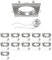 ledscom.de 12 Stück Deckeneinbaurahmen RIR Einbaurahmen chrom matt eckig (LED/Halogen/GU10/MR16/PAR16/50mm) inkl. GU10 Fassung