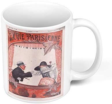 Keramik-Kaffeetasse, 325 ml, Retro, La Vie Parisienne Magazin, Vintage-Magazin, Vintage-Magazin 1921