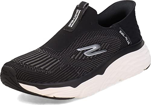 Skechers Herren Max Cushioning Slip-ins – Athletische Slip-on-Laufschuhe mit Memory-Schaum Sneakers,Sports Shoes, Black, 45 EU