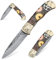 Dragon Creek VG-10 Klappmesser, Damastmesser Outdoor, Damaszener Taschenmesser, Einhandmesser Camping Messer, 60HRC Anglermesser Ourdoor Survival Messer für Jagd Camping, Geschenke für Männer Frauen