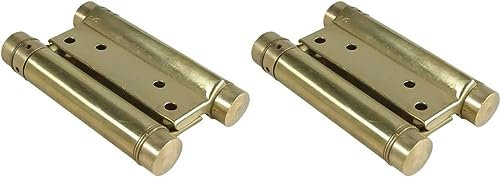 Coppia Cerniere a Molla a Doppia Azione, Cerniere a Molla per Porta Battente, Saloon, Caffè, Cardini Porta Salone, Bar - Diversi Colori e Dimensioni (Ottone 125 mm)