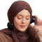 Premium Jersey Turban Kopftuch Schal Wrap Instant Hijab Für Damen | Instant Hijab | Schal Cap für Frauen Hijab Muslim (Braun)