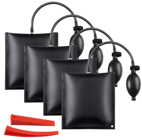 4 Stück Montagekissen Luftkissen Air Wedge Pump von 200kg Pro Luftkissenheber Fenstermontage Leistungsstarke Handwerkzeuge für die Türfensterinstallation und Autoreparatur