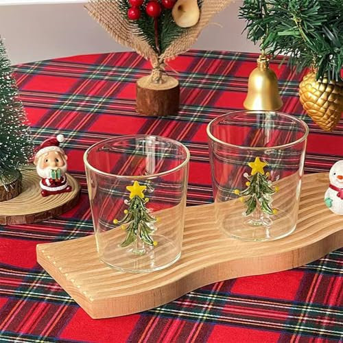 Weihnachtsbaum-Trinkgläser | Weihnachtsbaum Becher | Weihnachtsbaum Kaffeetassen | Weihnachtsbaum Isolierglasbecher | Weihnachten Niedliche Tassen Geschenk Für Tee, Milch, Getränke