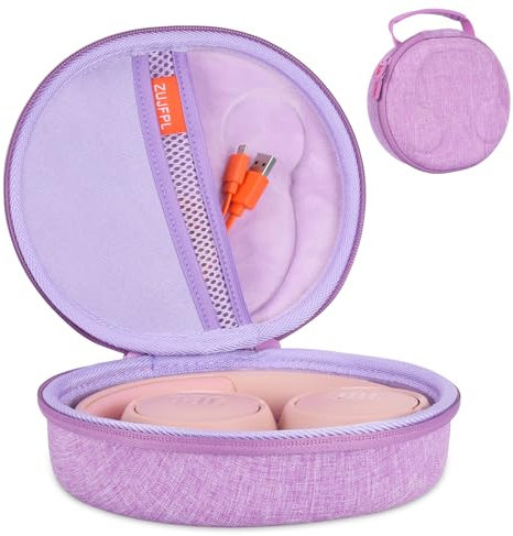 ZUJFPL Kopfhörerhülle, EVA-Hartschalenhülle für JBL Live 400BT/460NC und JBL Tune 500BT/510BT/660NC/600 BTNC/570BT Bluetooth Wireless Kopfhörer, Lila