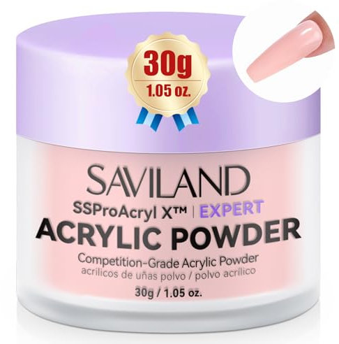 Saviland Acrylpulver Für Nägel - Rose Acryl Pulver Nails - Großvolumiges Acrylic Powder - Ultra Glattes Acryl Nägel Acrylpulver für Nagelverlängerung 3D Nagelschnitzen (keine Nagellampe erforderlich)