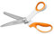 Fiskars Zickzack-Schere, Länge: 24,2 cm, Rechtshändig, Rostfreie Stahl-Klinge/Kunststoff-Griffe, Weiß/Orange, SoftGrip, 1070024
