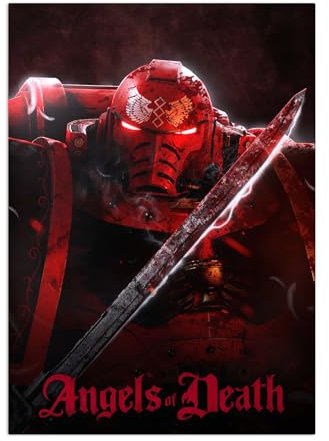 Displate Offiziell Warhammer MetallPoster Magnetische Befestigung Inklusive Lizenziert Bilder Hochwertiges Poster Warhammer Animation Angels of Death Ancaeus Poster 67.5 cm x 48 cm